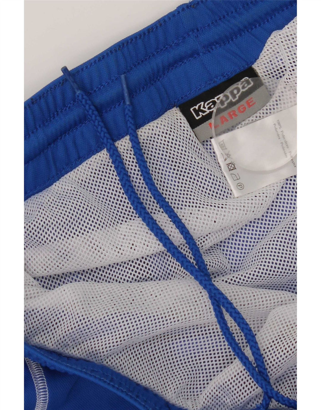 Kappa Short de sport graphique pour hommes, grand bleu, polyester