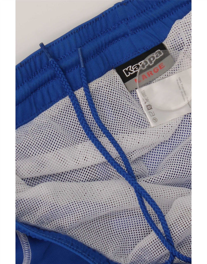 Kappa Short de sport graphique pour hommes, grand bleu, polyester