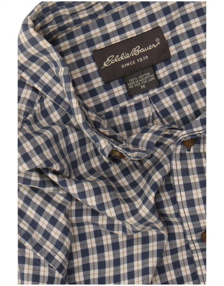 Eddie Bauer Chemise en flanelle pour homme en coton à carreaux bleu moyen