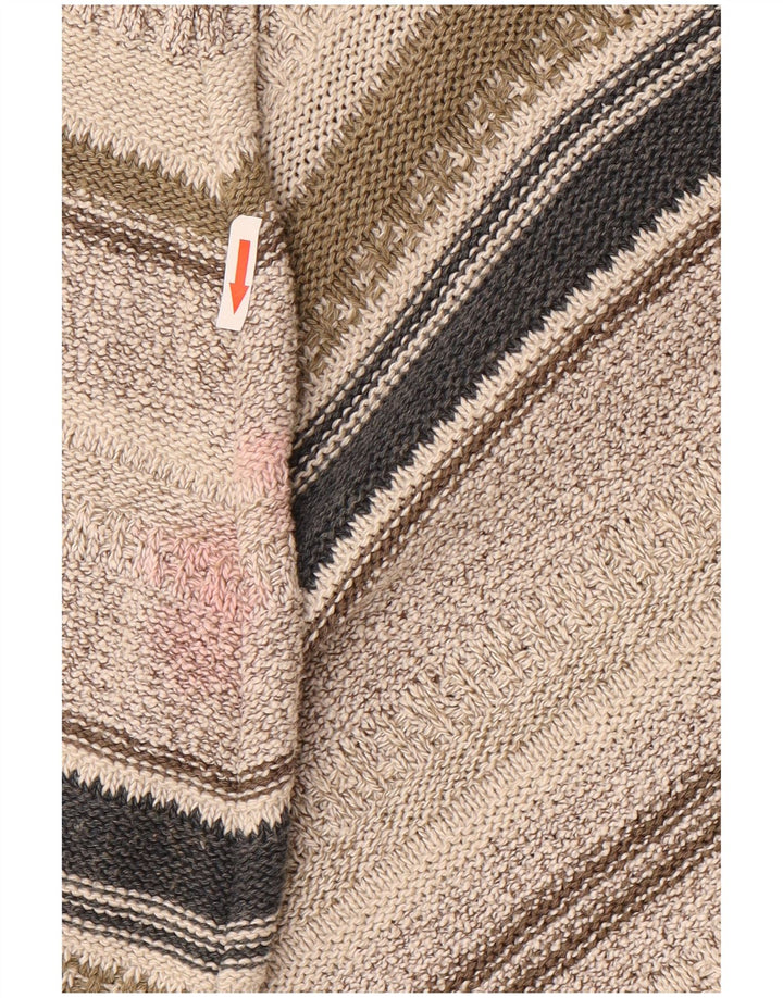Angelo Litrico Pull Col Bateau Homme Gris Moyen Rayé Coton