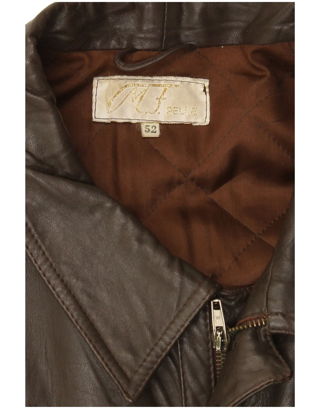 Veste en cuir homme vintage IT 52 XL Cuir marron