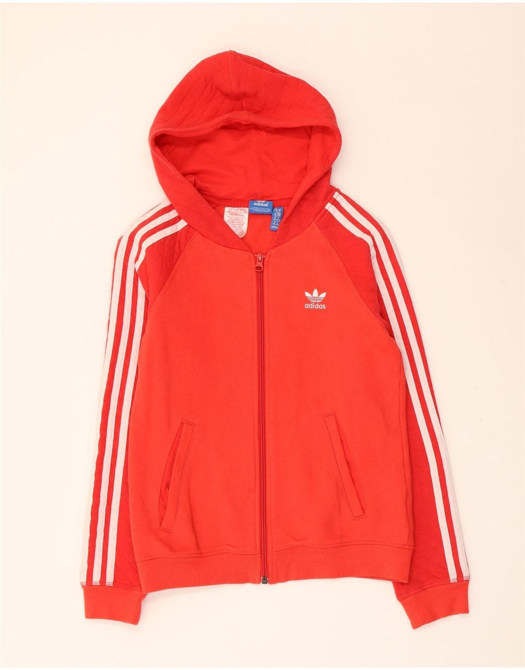 ADIDAS Pull à capuche zippé garçon 11-12 ans Rouge Coton