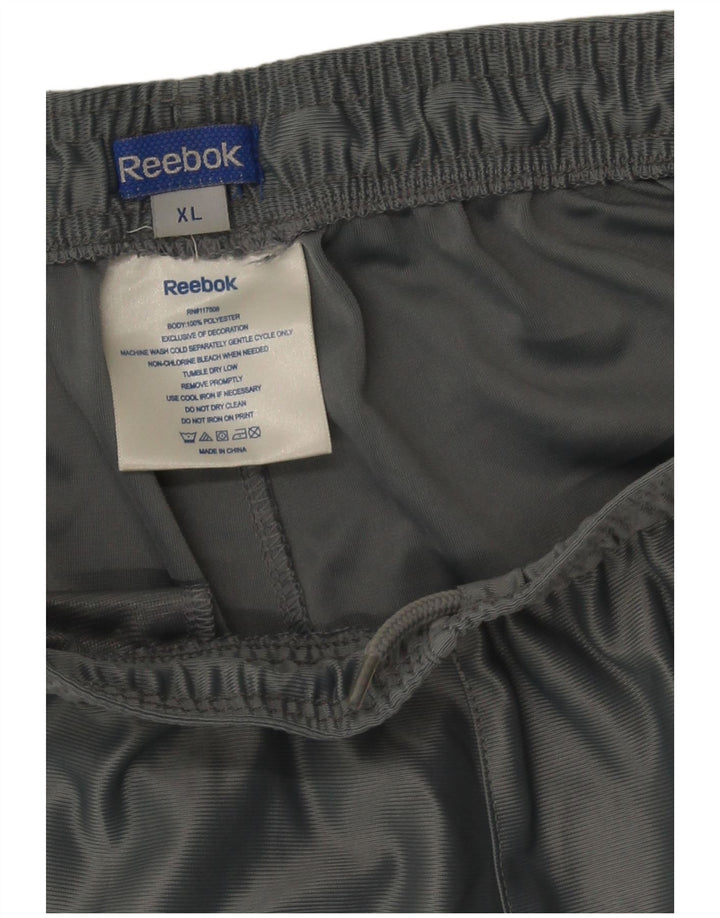 Reebok Short de Sport Homme XL Gris Colorblock Polyester