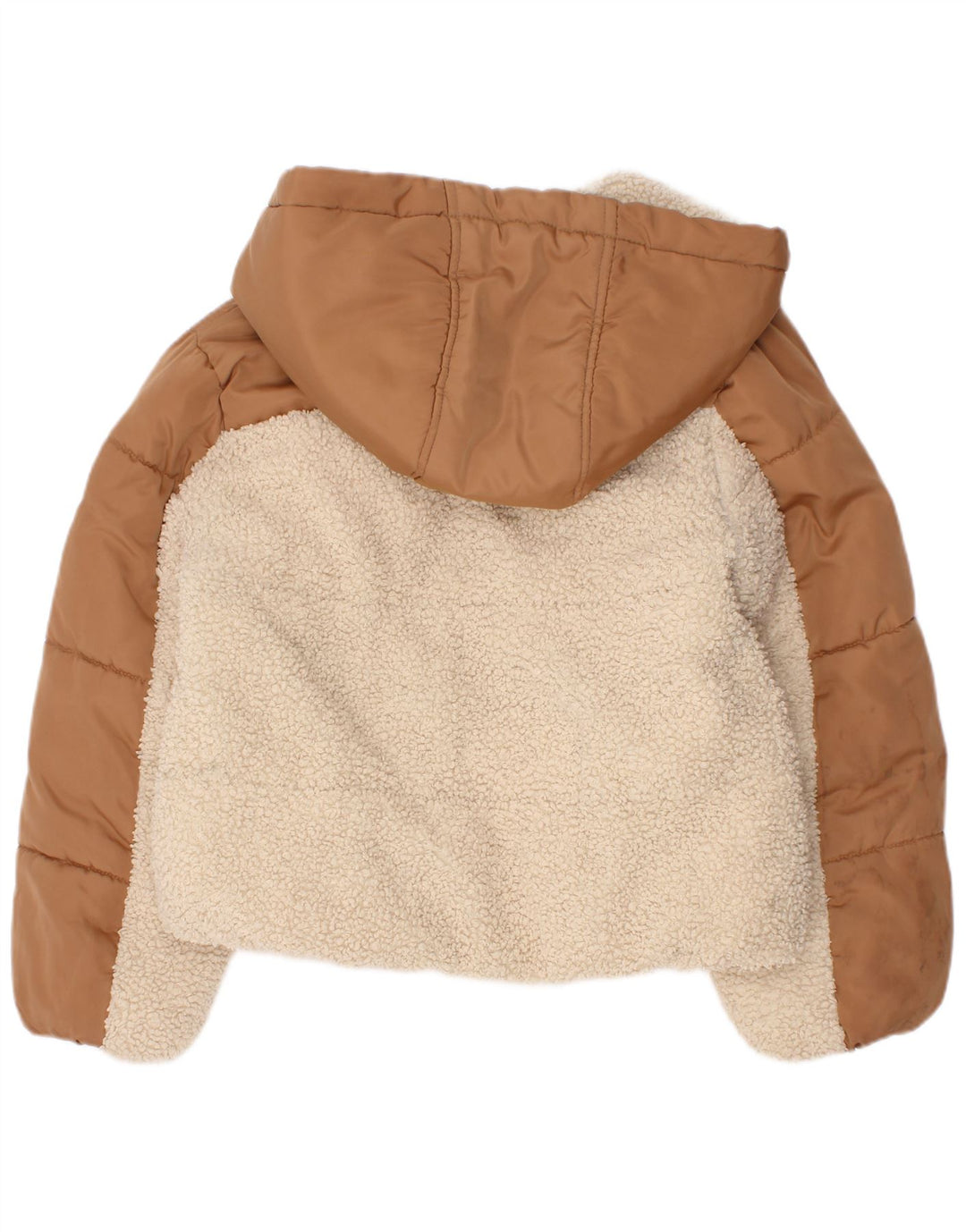 Dkny Veste matelassée à capuche pour fille 5-6 ans Marron Colorblock Polyester
