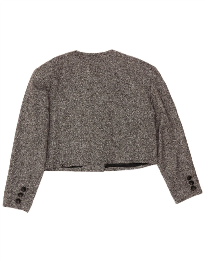 MONDI Veste Boléro Double Boutonnage Femme EU 42 Grande Laine Grise