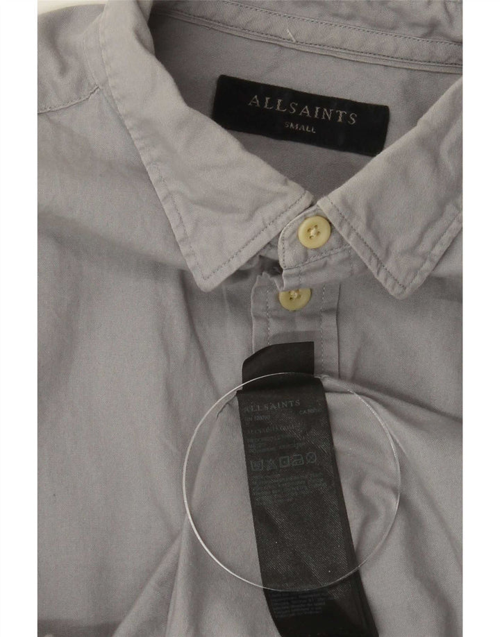 All Saints Chemise Homme Petit Gris Coton