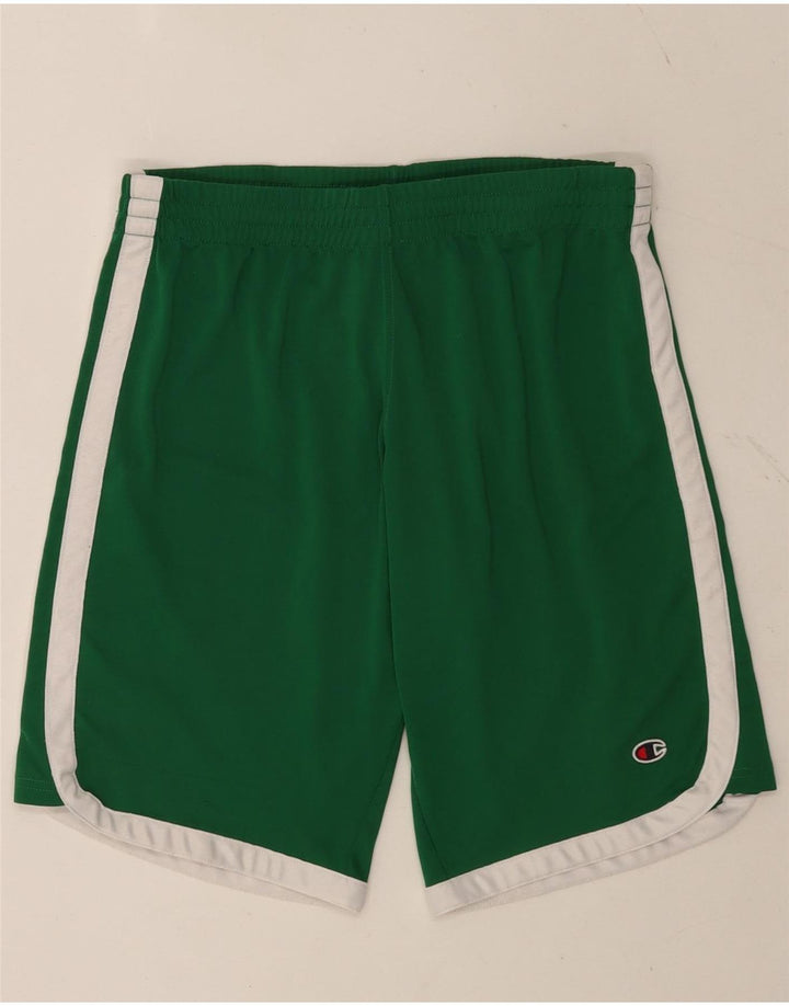 Champion Short de Sport Homme Petit Vert Colorblock Polyester