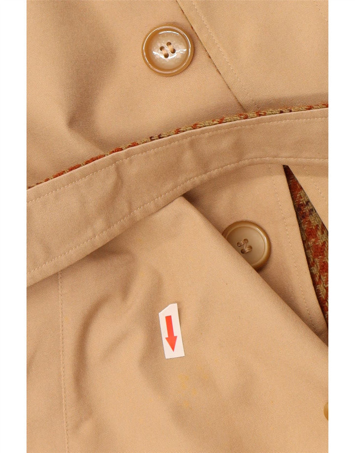 vintage Femme Pardessus UK 12 Beige Moyen
