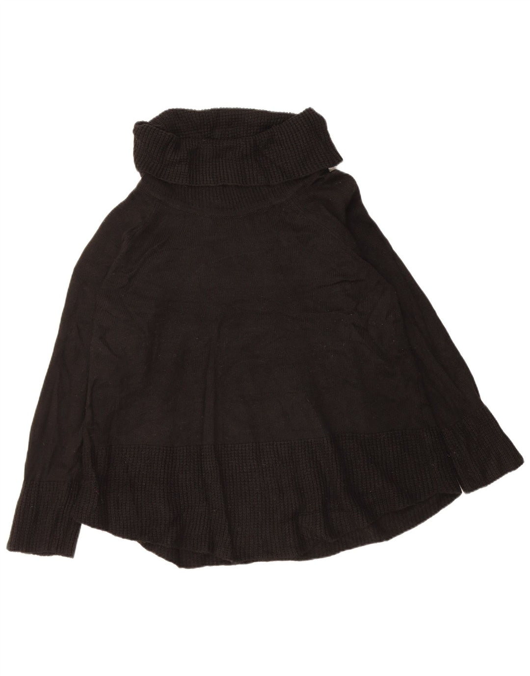 CALVIN KLEIN Pull Col Roulé Femme UK 18 XL Acrylique Noir