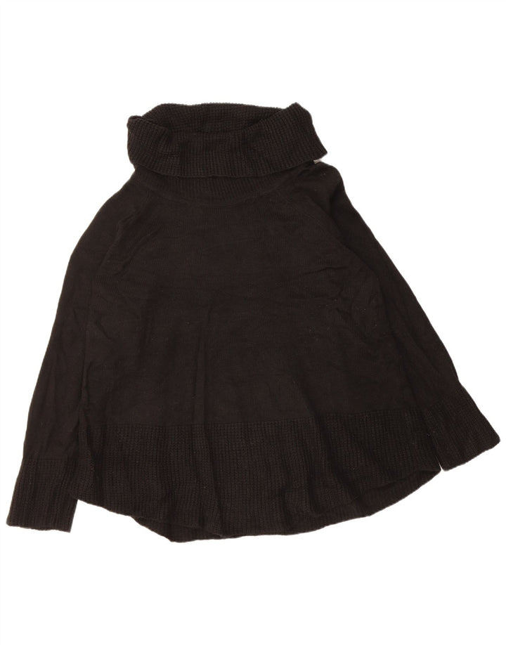 CALVIN KLEIN Pull Col Roulé Femme UK 18 XL Acrylique Noir