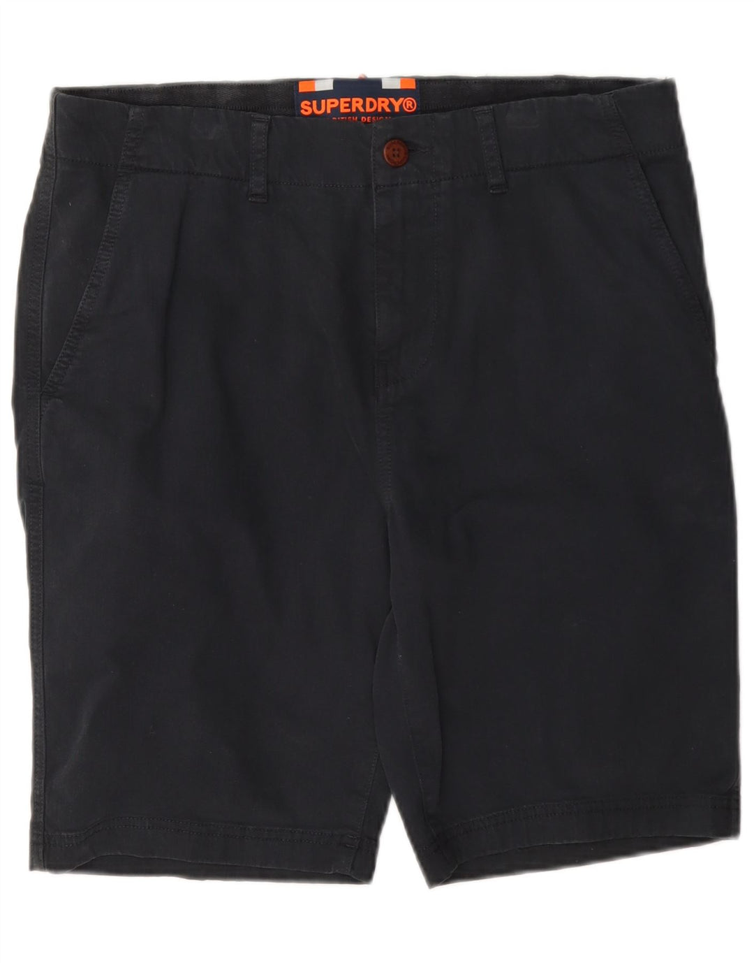 Superdry Short Chino Homme W32 Bleu Marine Moyen Coton