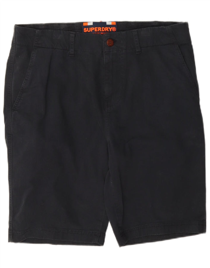 Superdry Short Chino Homme W32 Bleu Marine Moyen Coton