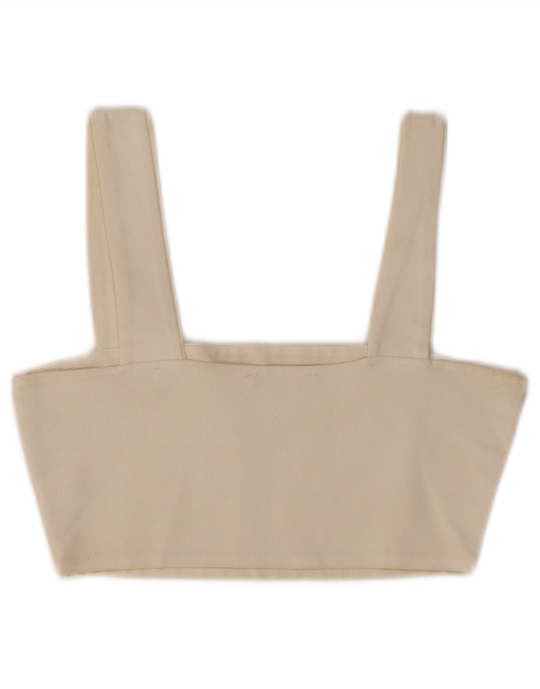 Zara Femme Crop Top UK 8 Petit Viscose Blanc