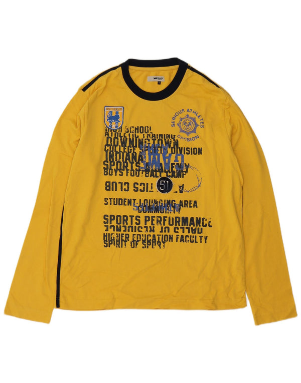 Gas Haut Graphique Homme Manches Longues XL Jaune Colorblock