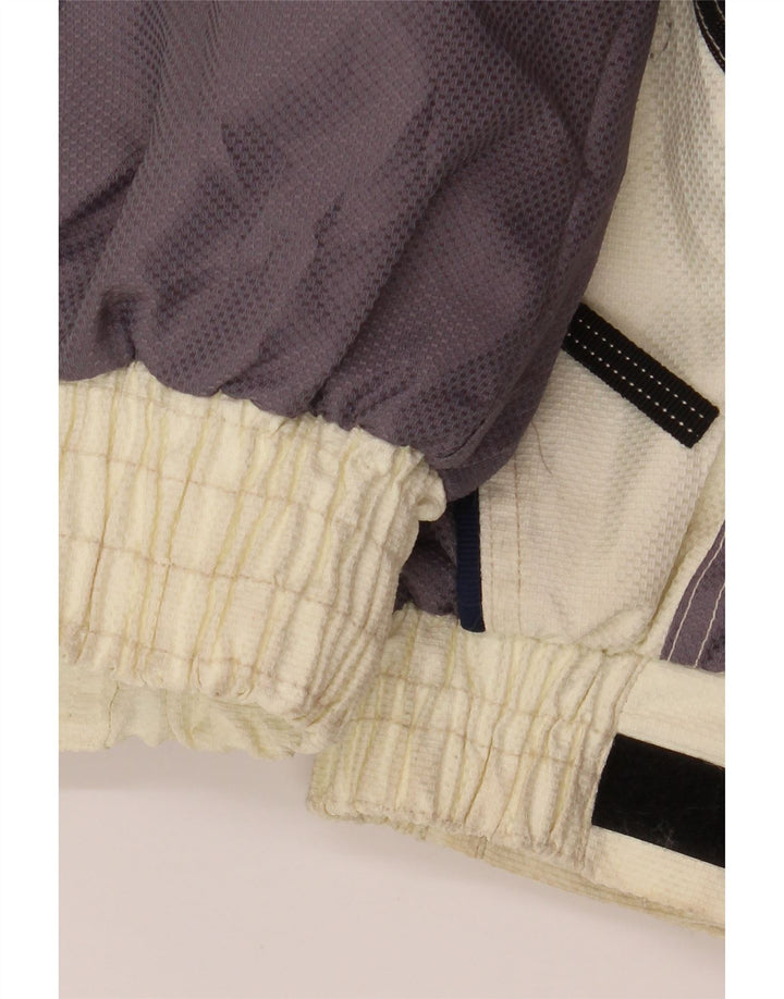 Gierre Mens Hooded Ski Jacket IT 48 Medium Off White Colourblock Polyester
