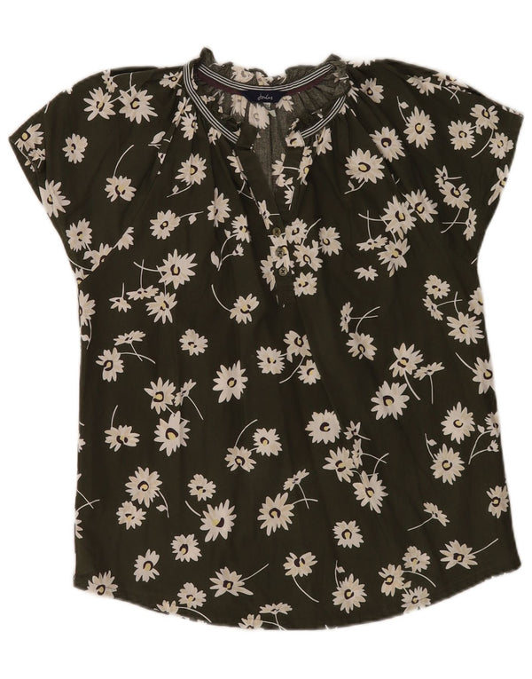 Joules Chemisier Top UK 6 XS Kaki Floral Coton