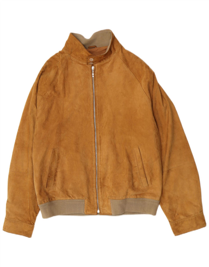 Gerani Veste Bomber En Daim Homme IT 56 3XL Cuir Beige