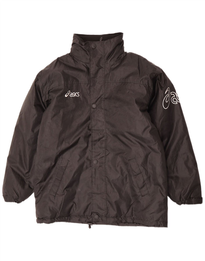 Asics Veste coupe-vent graphique pour hommes UK 40 Large Noir Polyester