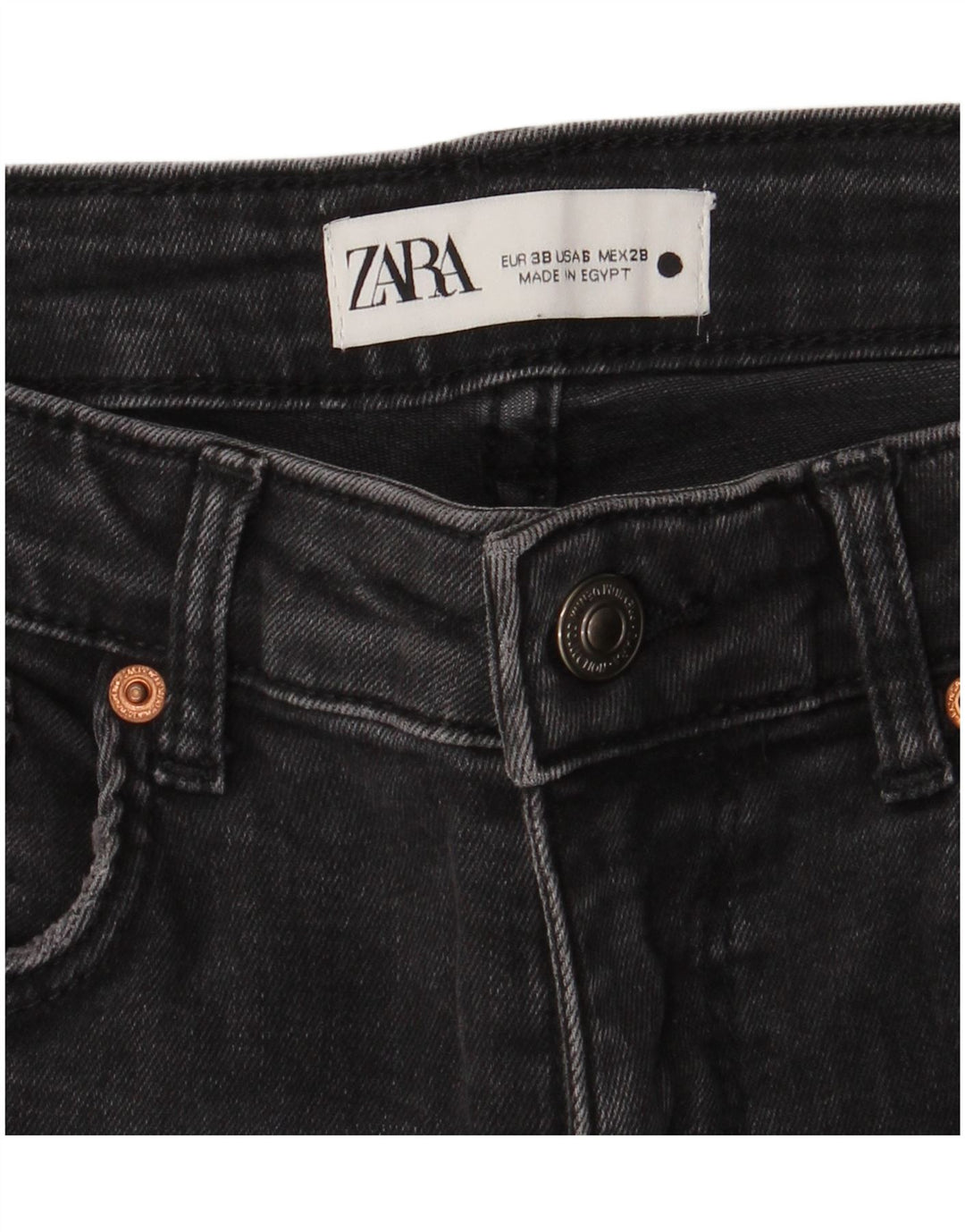 Zara Jean Slim Femme EU 38 Petit W28 L25 Gris