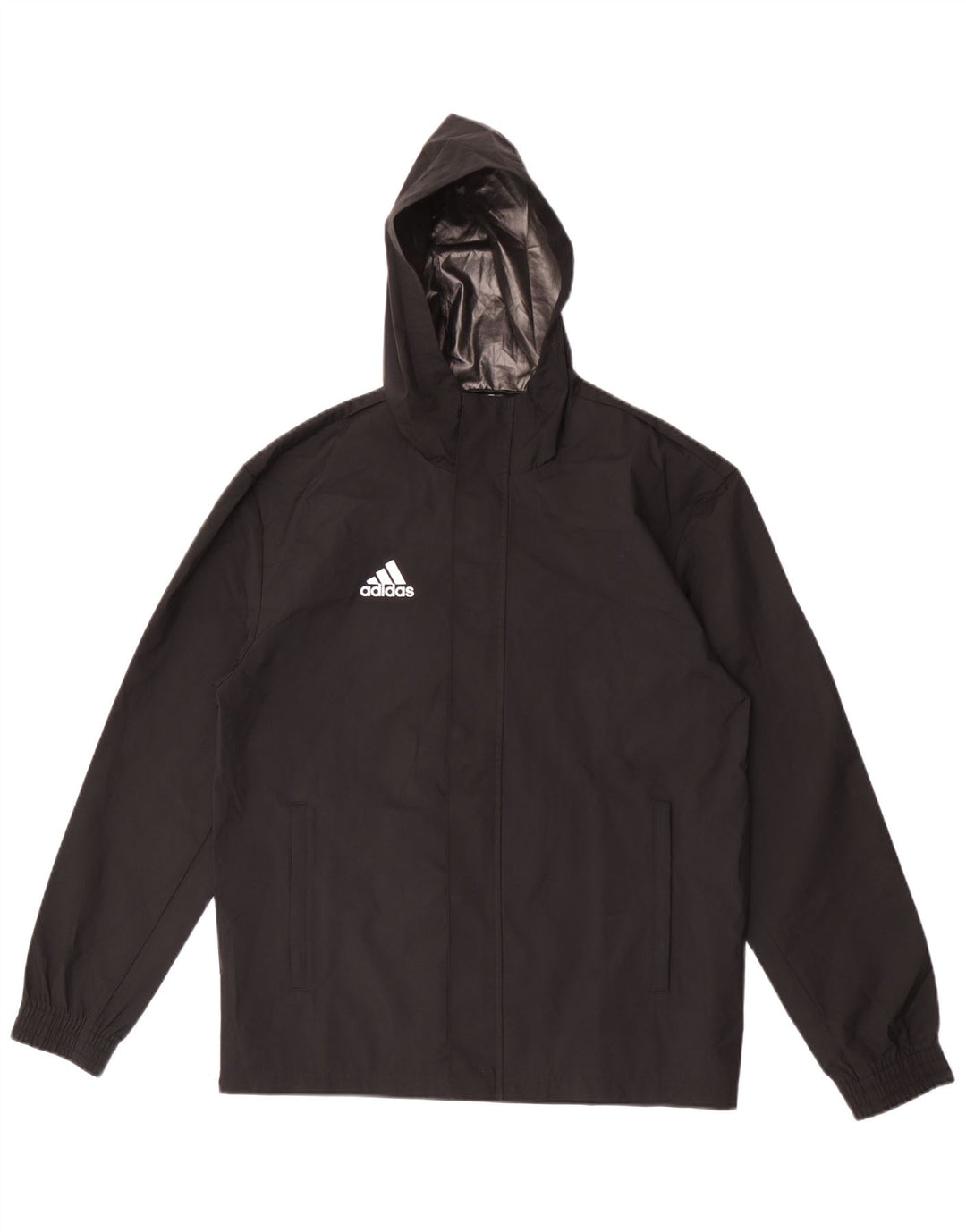 Adidas Veste de pluie à capuche pour homme UK 36 Petit Noir Polyester