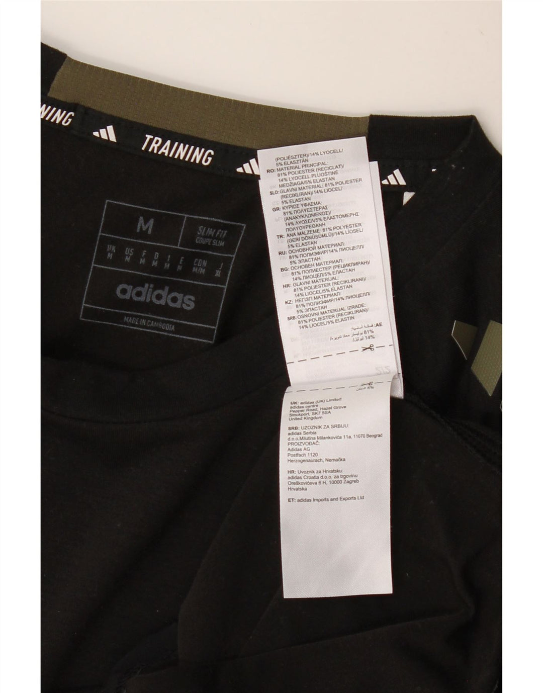 ADIDAS T-Shirt Aeroready Slim Fit Homme Noir Moyen Polyester