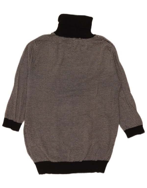 Max Mara Pull week-end à col roulé pour femme UK 20 2XL Noir rayé