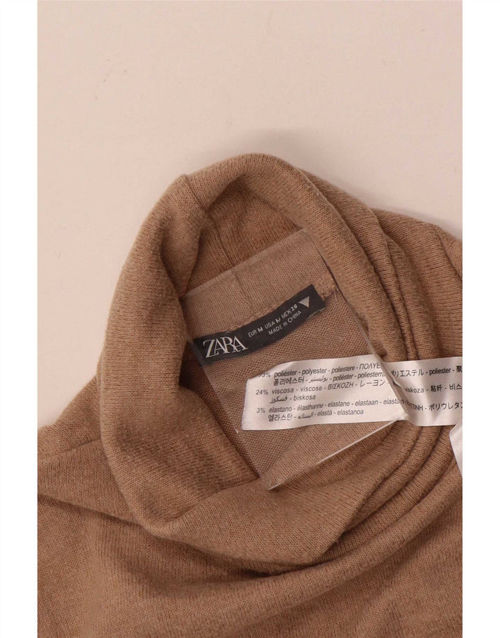 Zara Robe pull pour femme UK 44 Polyester marron moyen