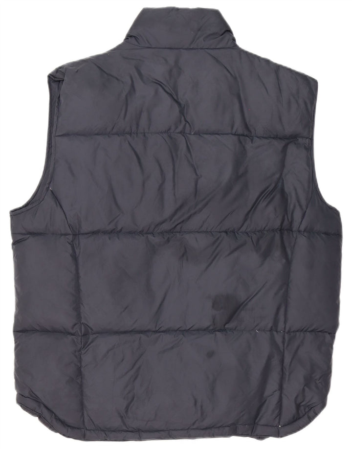 Asics Gilet rembourré pour homme UK 40 Large Bleu marine Nylon
