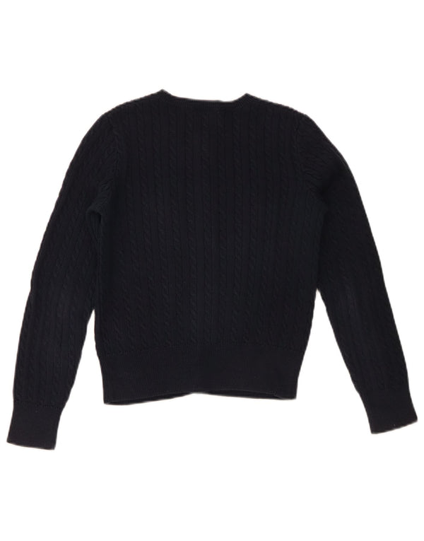 Polo Ralph Lauren Pull Cardigan Fille 8-9 Ans Bleu Marine Moyen Coton