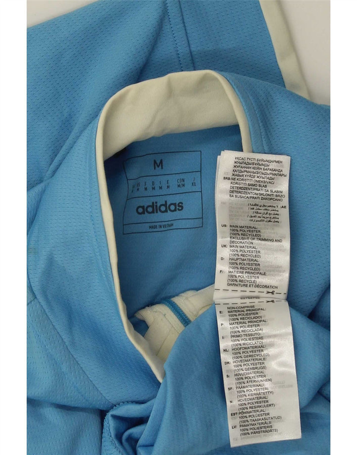Adidas Haut de survêtement à col zippé pour homme Bleu moyen Polyester