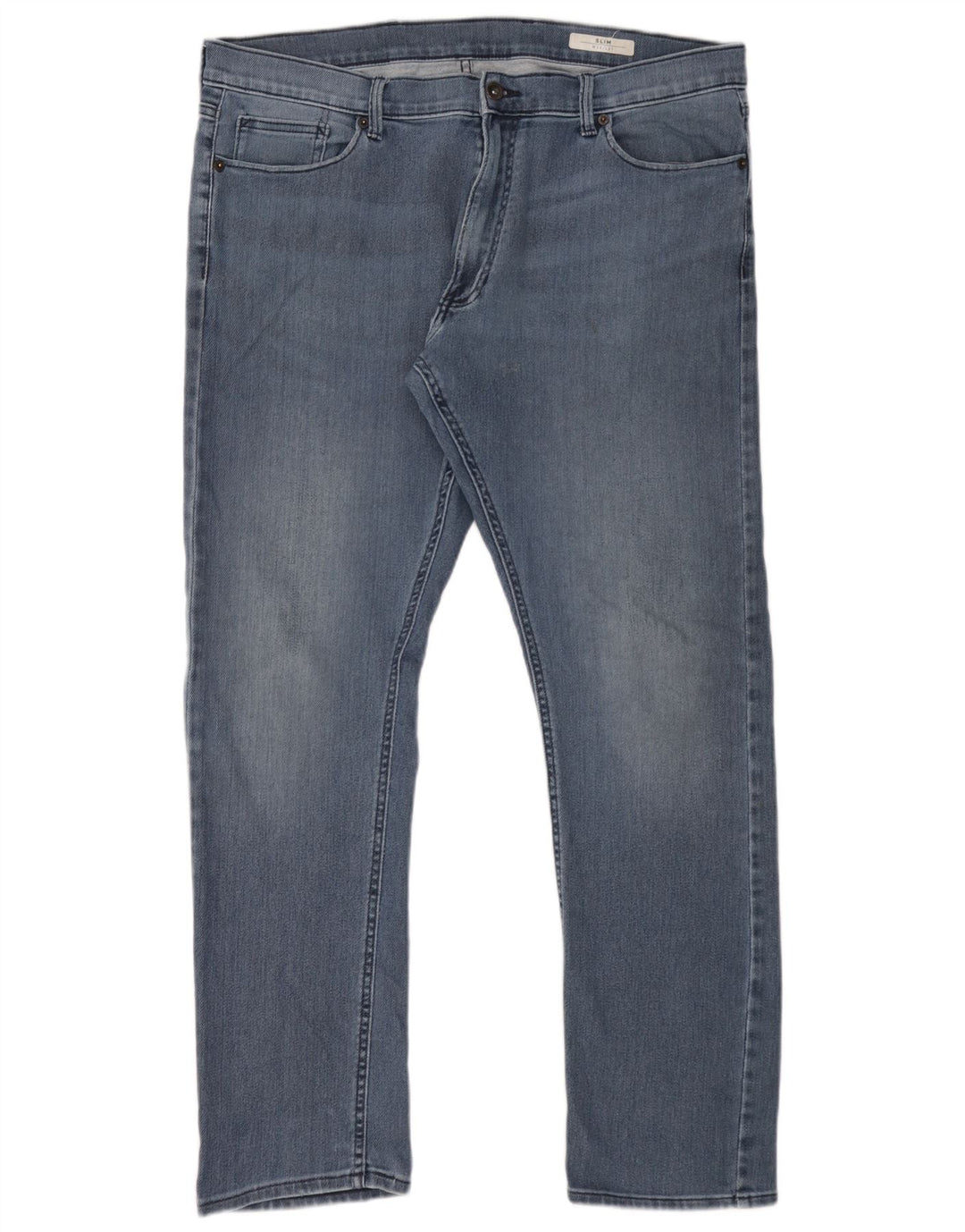 Marks & Spencer Jeans Slim pour Hommes W38 L31 Bleu Coton