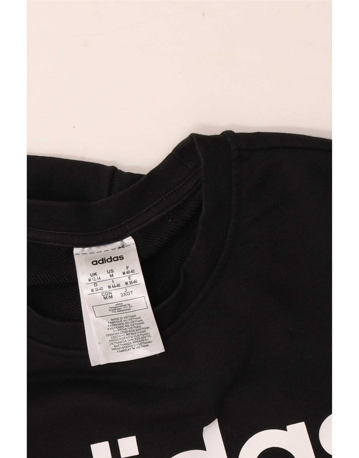 Adidas Sweat-shirt Graphic Regular Fit pour femme UK 12/14 Noir moyen