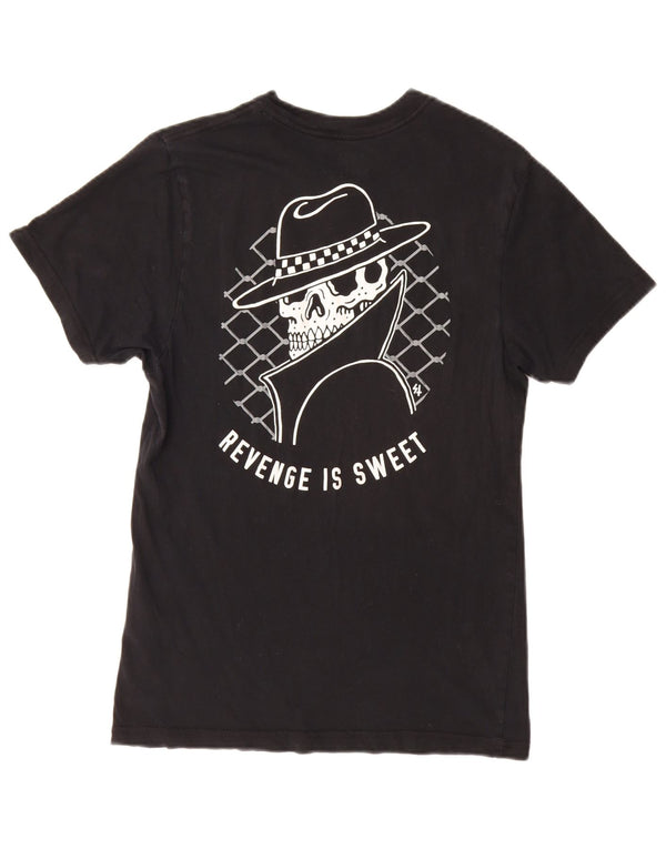 Vans T-shirt graphique pour femme UK 10 Small Noir Coton