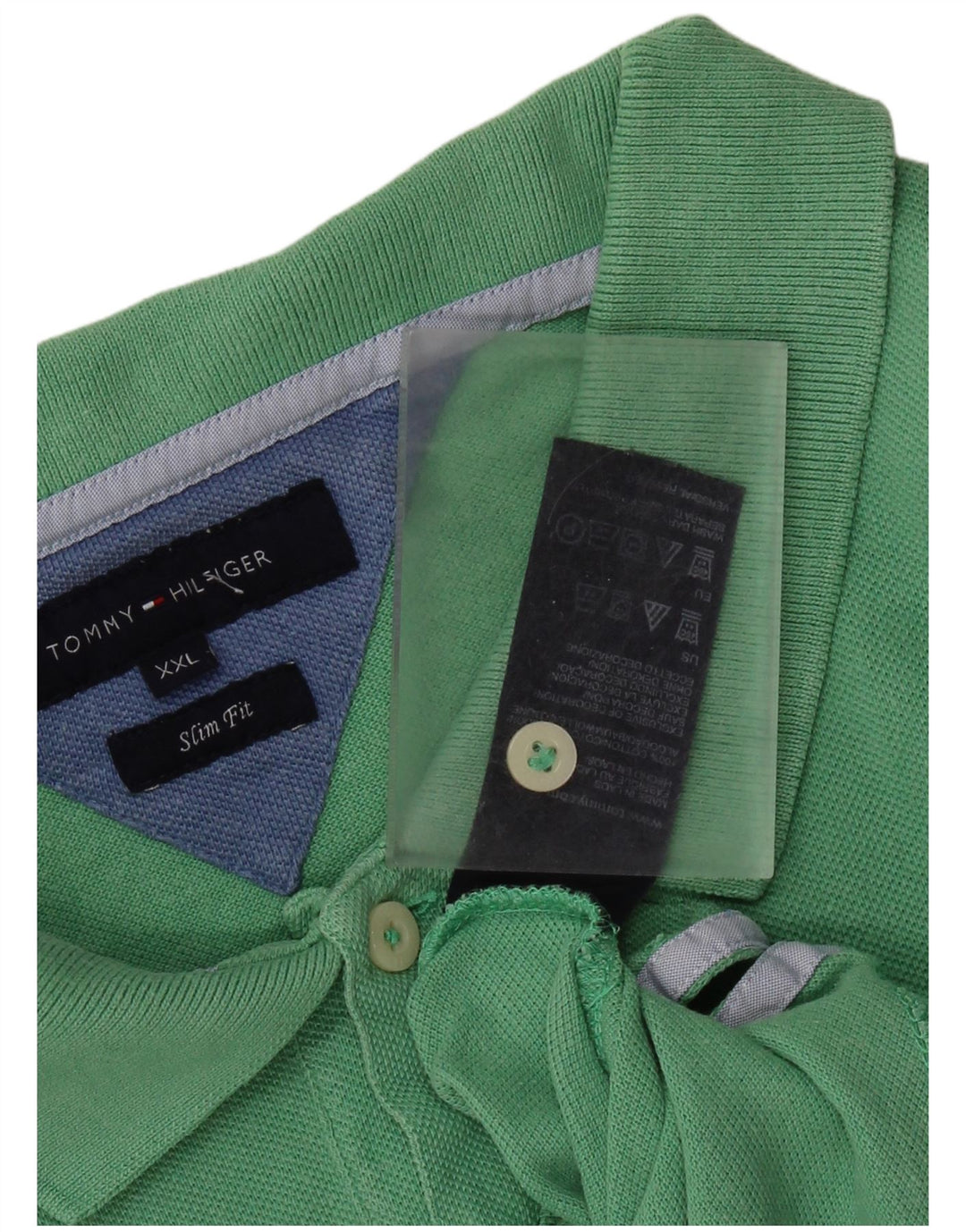 TOMMY HILFIGER Polo Slim Fit Homme 2XL Vert Coton