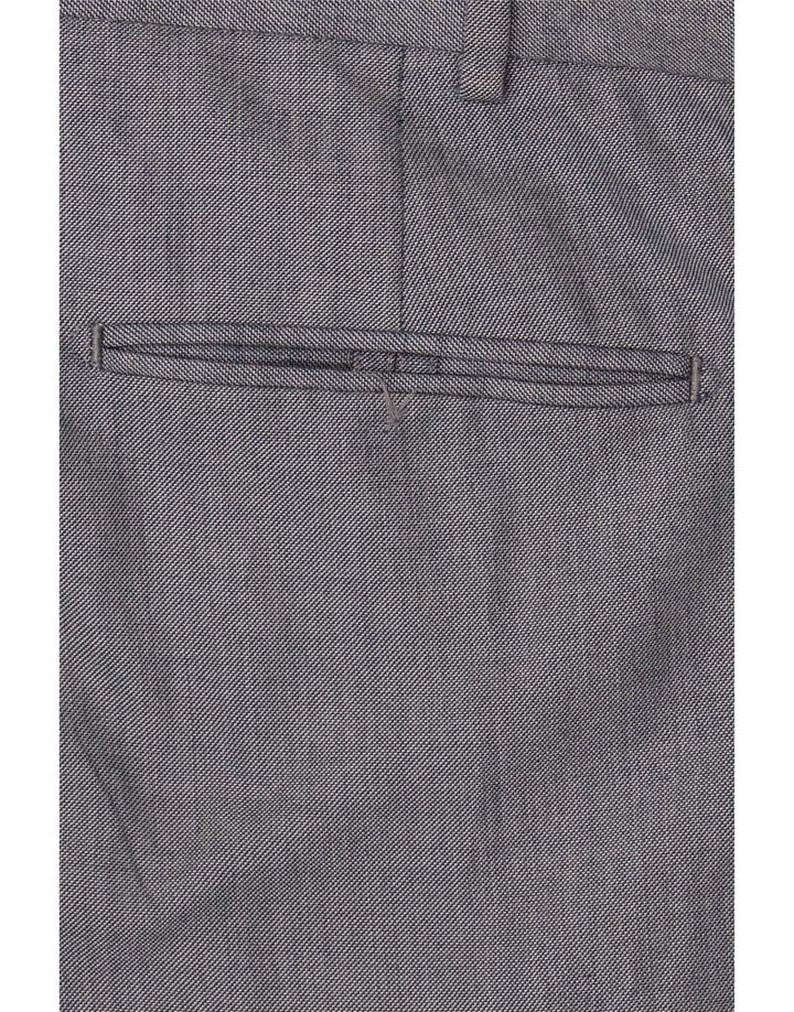 Marks & Spencer Pantalon de Costume Droit Homme W38 L29 Bleu Polyester