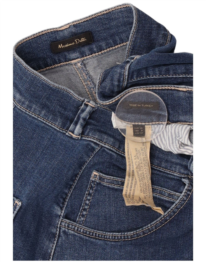 Massimo Dutti Jupe en jean pour femme EU 40 Medium W30 Bleu marine Coton