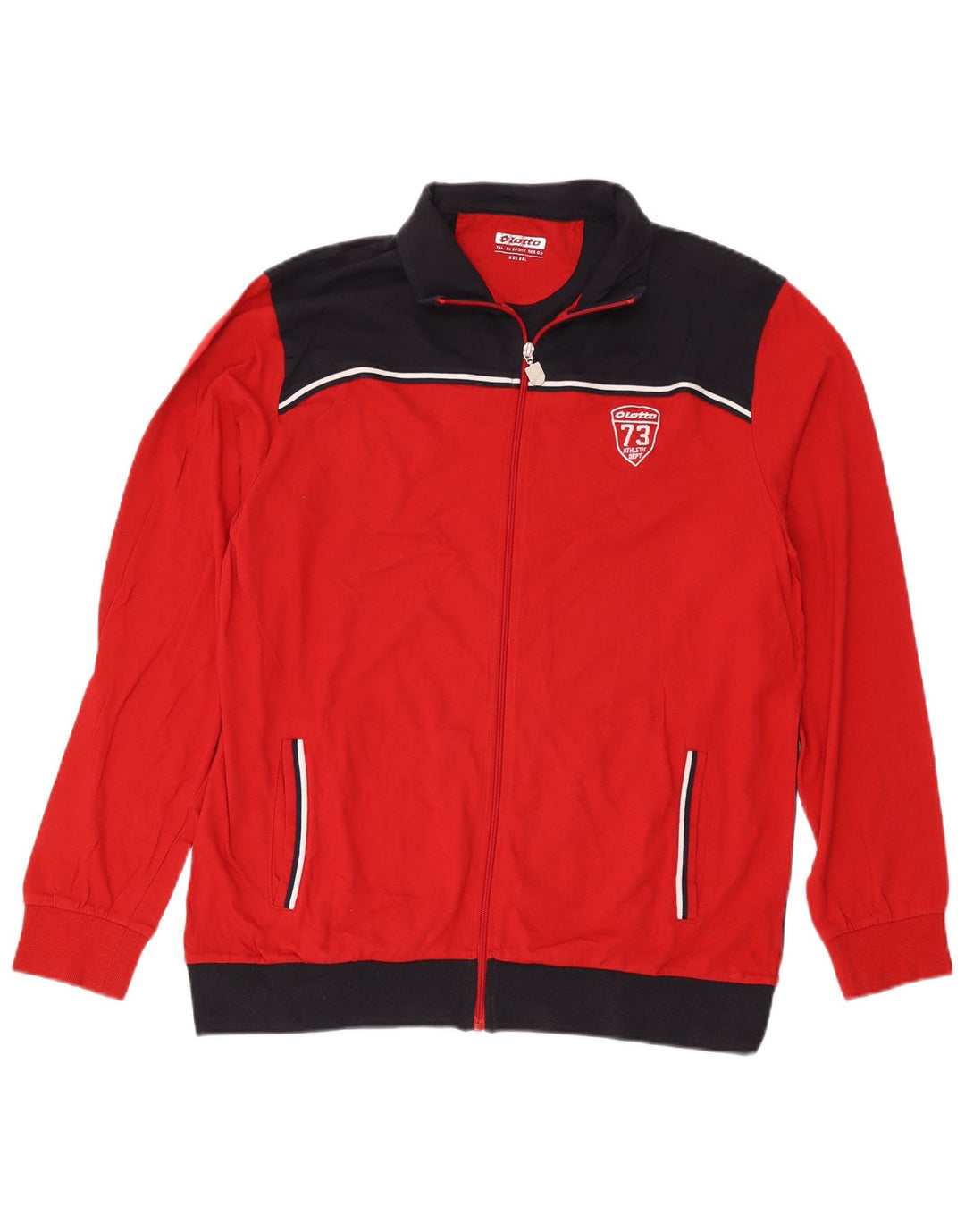 Lotto Veste de survêtement pour homme 2XL Rouge Colourblock Coton
