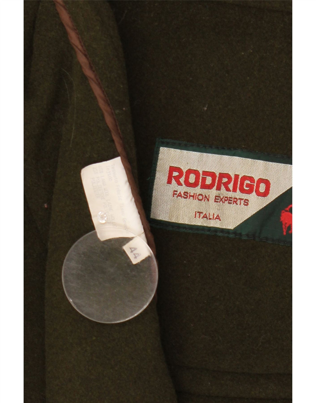 Rodrigo Duffle Coat Homme UK 44 2XL Laine Noir