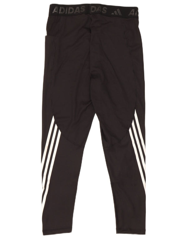 Adidas Legging Tech Fit Graphic pour femme UK 16/18 Large Noir Rayé