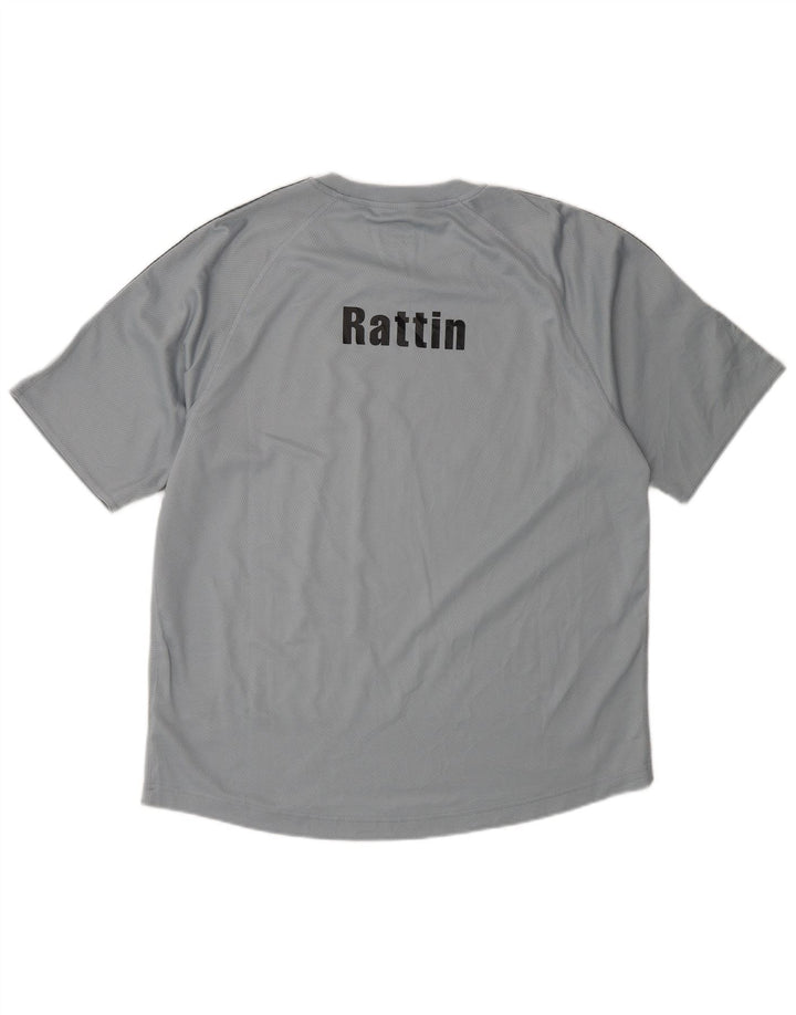 Adidas Hommes Climalite Graphic T-Shirt Top Large Gris Polyester