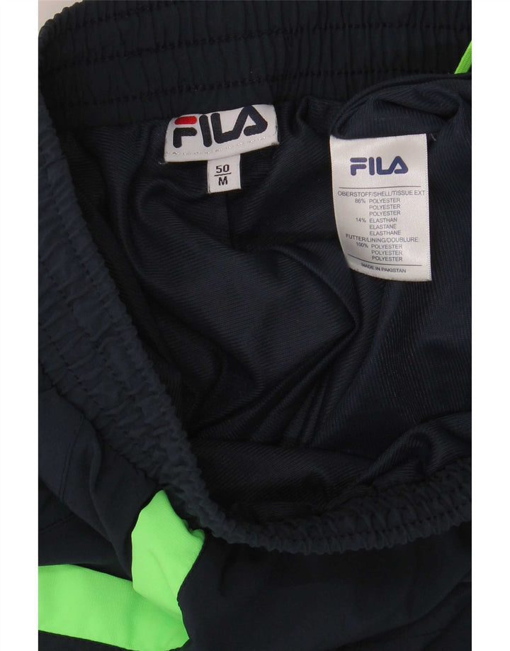 Fila Short de Sport Homme Bleu Marine Moyen Colorblock Polyester