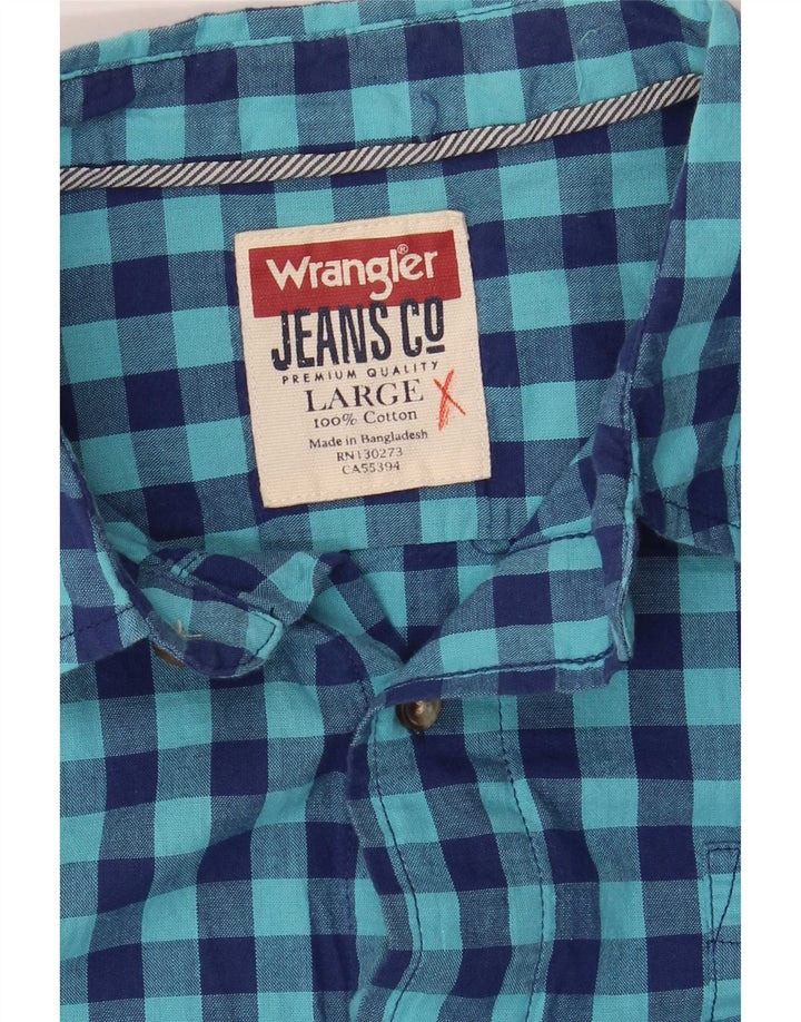 Wrangler Chemise Homme Grand Bleu Vichy Coton