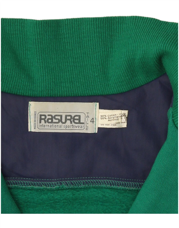 Bailo Sweat-shirt col zippé pour homme XL en coton à carreaux vert