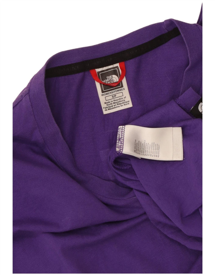 THE NORTH FACE Haut graphique à manches longues pour femme UK 10 Petit coton violet