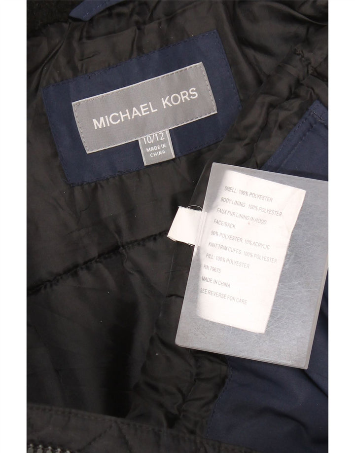 MICHAEL KORS Veste coupe-vent pour garçon 10-11 ans Bleu marine Colourblock