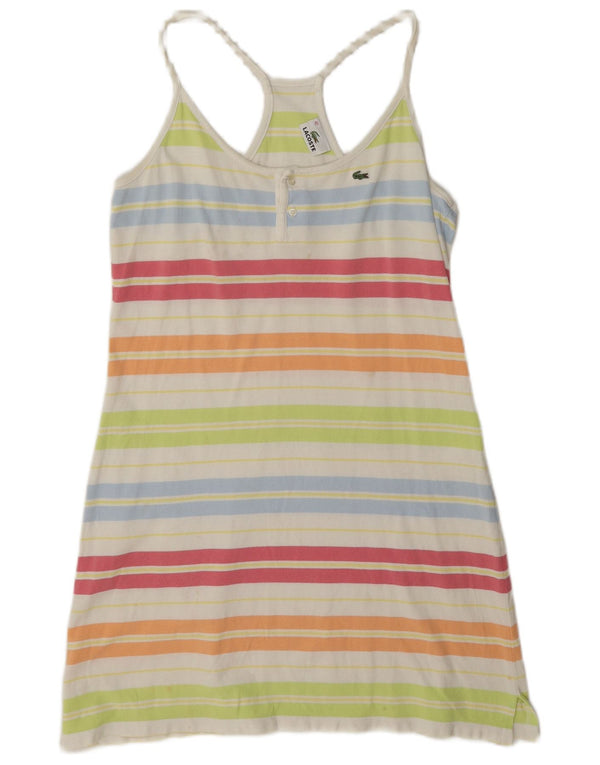 Lacoste Femme Robe T-Shirt sans manches Taille 42 Grande Rayure Multicolore