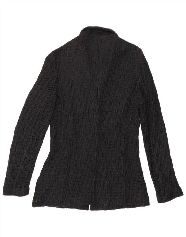 Boggi Veste blazer en tricot à 3 boutons pour femme IT 42 en coton rayé noir moyen
