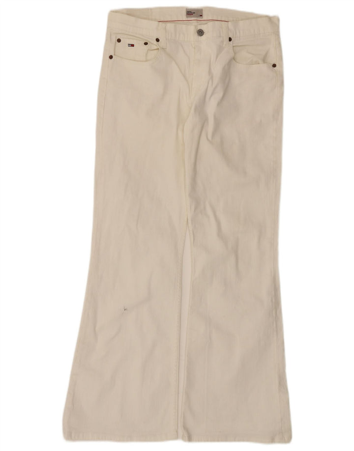 Tommy Hilfiger Jean évasé femme W32 L30 coton blanc cassé