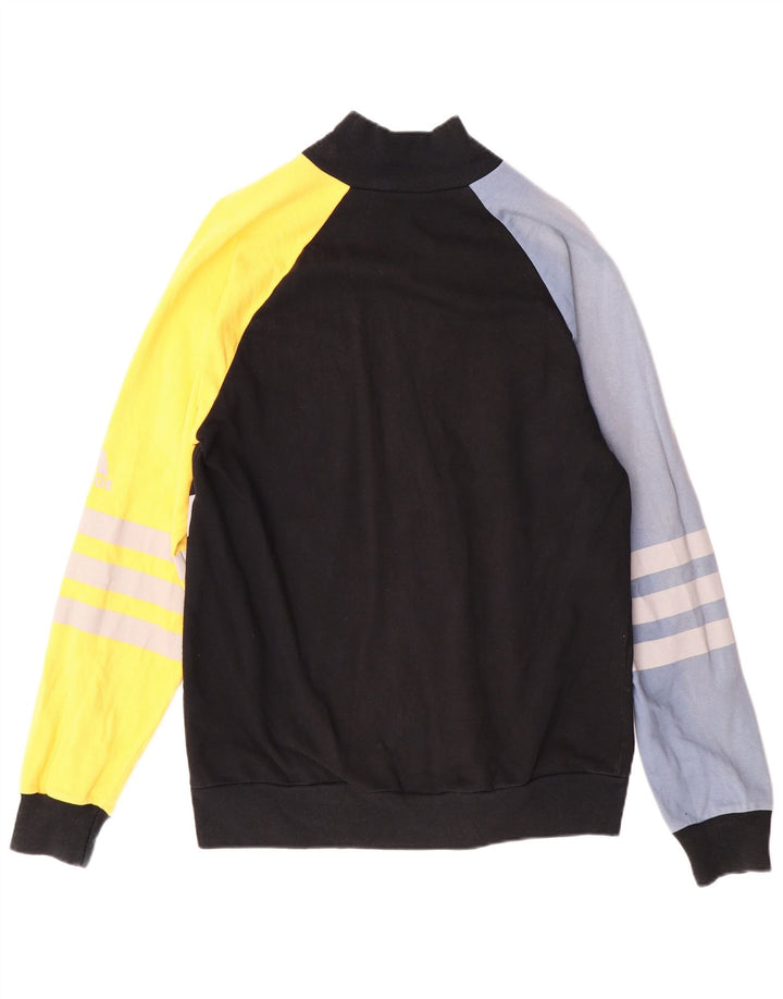 Adidas Veste de survêtement graphique pour homme Taille S en coton color block noir
