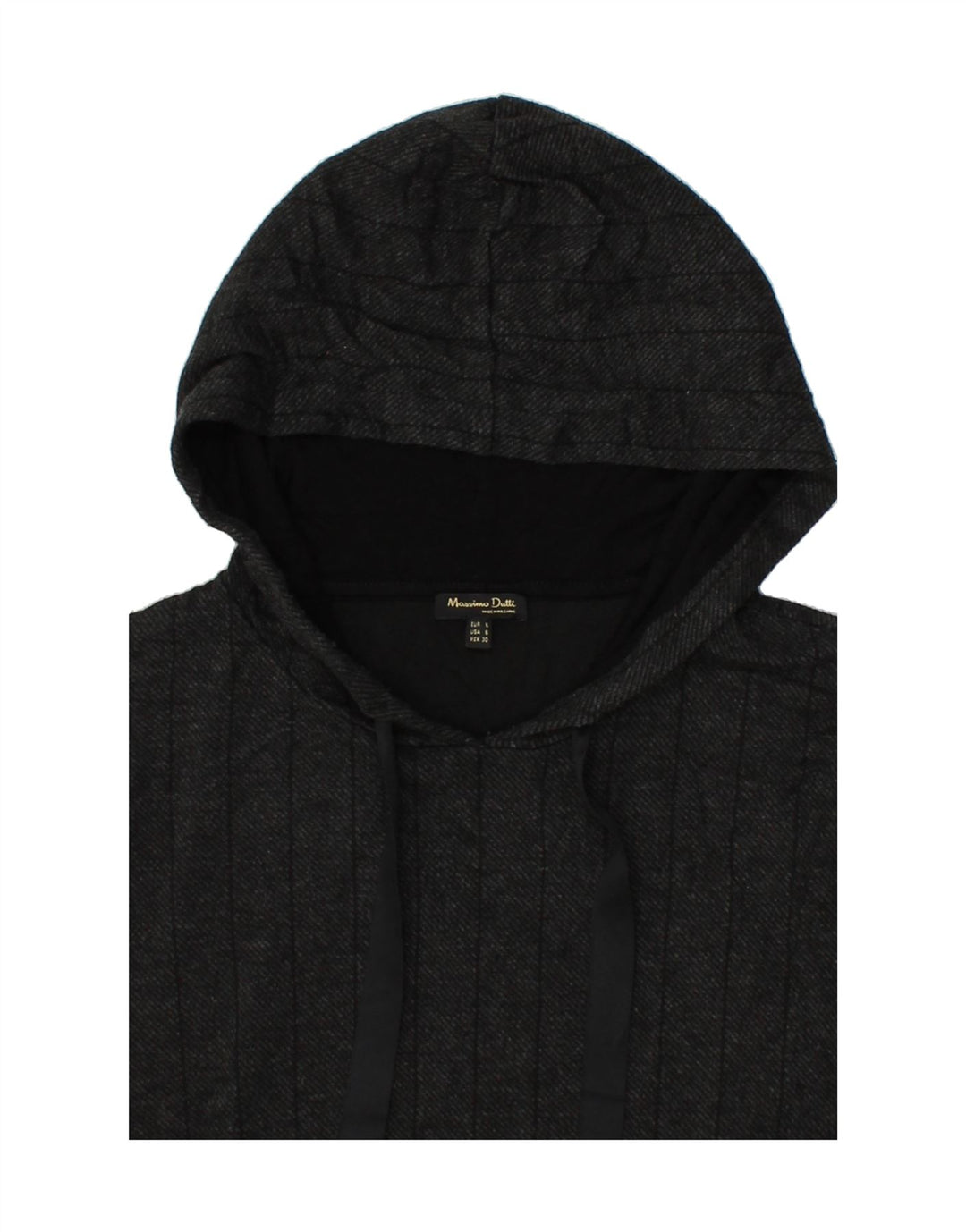MASSIMO DUTTI Womens Hoodie Jumper UK 10 Small Grey Striped Vintage Massimo Dutti and Second-Hand Massimo Dutti from Messina Hembry 
